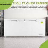 Hamilton Beach, 21.0 Cu. Ft. Chest Freezer, White