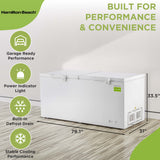 Hamilton Beach, 21.0 Cu. Ft. Chest Freezer, White