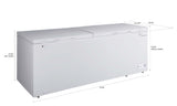 Hamilton Beach, 30.0 Cu. Ft. Chest Freezer, Two Door, White