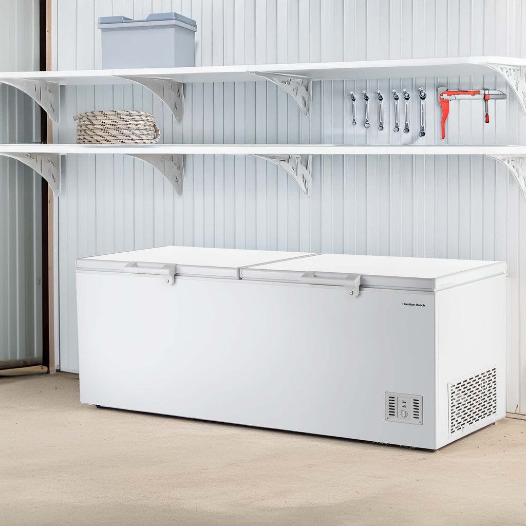 Hamilton Beach, 35 Cu. Ft. Chest Freezer-2 Door, White