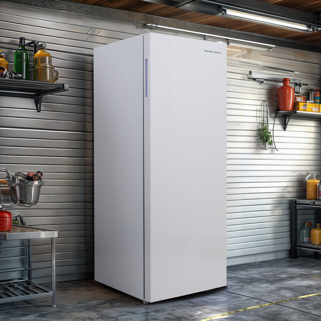 Hamilton Beach, 6.8 Cu. Ft. Upright Convertible Refrigerator/Freezer, White