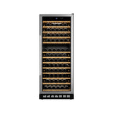 Hamilton Beach, 155 Bottle Built-In Or Freestanding Wine Fridge, Glass Door, Wooden Shelves, Stainless Steel