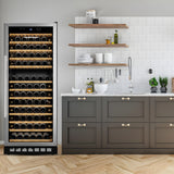 Hamilton Beach, 155 Bottle Built-In Or Freestanding Wine Fridge, Glass Door, Wooden Shelves, Stainless Steel
