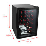 Hamilton Beach, 22 Bottle 2.6 Cu. Ft. Wine/Beverage Center, Glass Door, Black