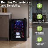 Hamilton Beach, 22 Bottle 2.6 Cu. Ft. Wine/Beverage Center, Glass Door, Black