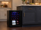 Hamilton Beach, 22 Bottle 2.6 Cu. Ft. Wine/Beverage Center, Glass Door, Black