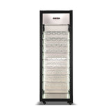 Hamilton Beach, 81 Bottle Freestanding Wine Fridge, 4 Sided All Glass Door, Wire Shelves, Black