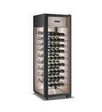 Hamilton Beach, 81 Bottle Freestanding Wine Fridge, 4 Sided All Glass Door, Wire Shelves, Black