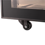 Hamilton Beach, 81 Bottle Freestanding Wine Fridge, 4 Sided All Glass Door, Wire Shelves, Black