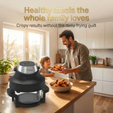4.5l + 3.3L PORTABLE AIR FRYER DISPLAY TOUCHSCREEN-2 GLASS BOWLS