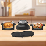4.5l + 3.3L PORTABLE AIR FRYER DISPLAY TOUCHSCREEN-2 GLASS BOWLS