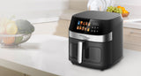 Magnavox Home, 8L Color Display Touchscreen Air Fryer, Stainless Steel Trim