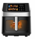 4.5l + 3.3L PORTABLE AIR FRYER DISPLAY TOUCHSCREEN-2 GLASS BOWLS