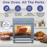 Magnavox Home, 16.9 Qt./16L Air Fryer Oven, With Steam Infusion, Blue
