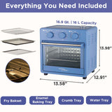 Magnavox Home, 16.9 Qt./16L Air Fryer Oven, With Steam Infusion, Blue