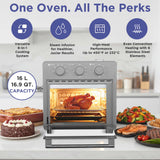 Magnavox Home, 16.9 Qt./16L Air Fryer Oven, With Steam Infusion, Char