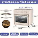 Magnavox Home, 16.9 Qt./16L Air Fryer Oven, With Steam Infusion, Oat