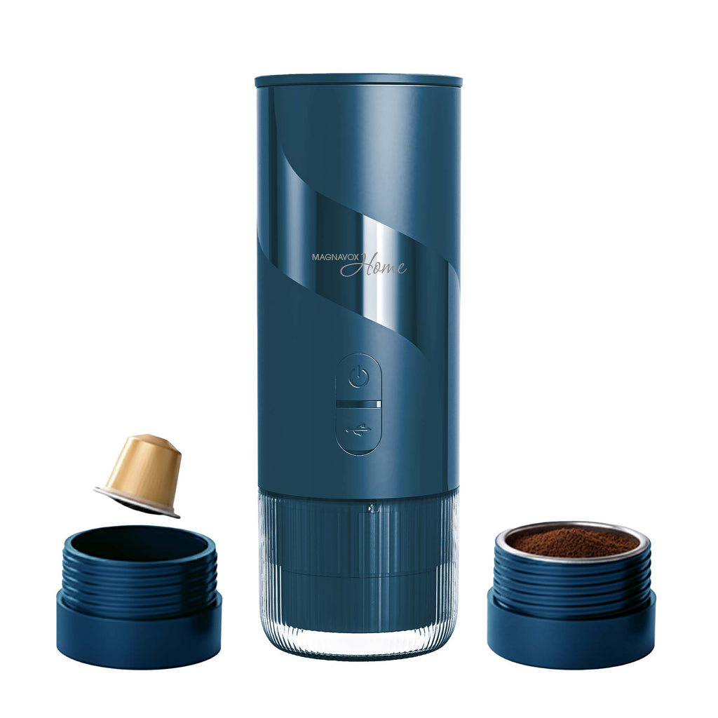 Magnavox Home, 2 in 1 Coffee Maker Combo, USB Rechargeable, AZURE