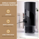 Magnavox Home, 2 in 1 Coffee Maker Combo, USB Rechargeable, BLACK