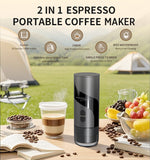 Magnavox Home, 2 in 1 Coffee Maker Combo, USB Rechargeable, BLACK