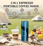 Magnavox Home, 2 in 1 Coffee Maker Combo, USB Rechargeable, AZURE