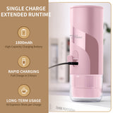 Magnavox Home, 2 in 1 Coffee Maker Combo, USB Rechargeable, PINK