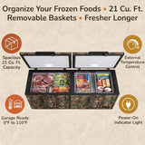 Magnavox Home, 21 Cu. Ft. Chest Freezer, Two Door, Camouflage print