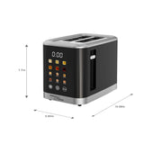 Magnavox Home, Touchscreen 2 Slice Toaster, Stainless steel