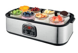 Magnavox Home, Digital Yogurt Maker Machine, 8 Glass Jars, Stainless steel