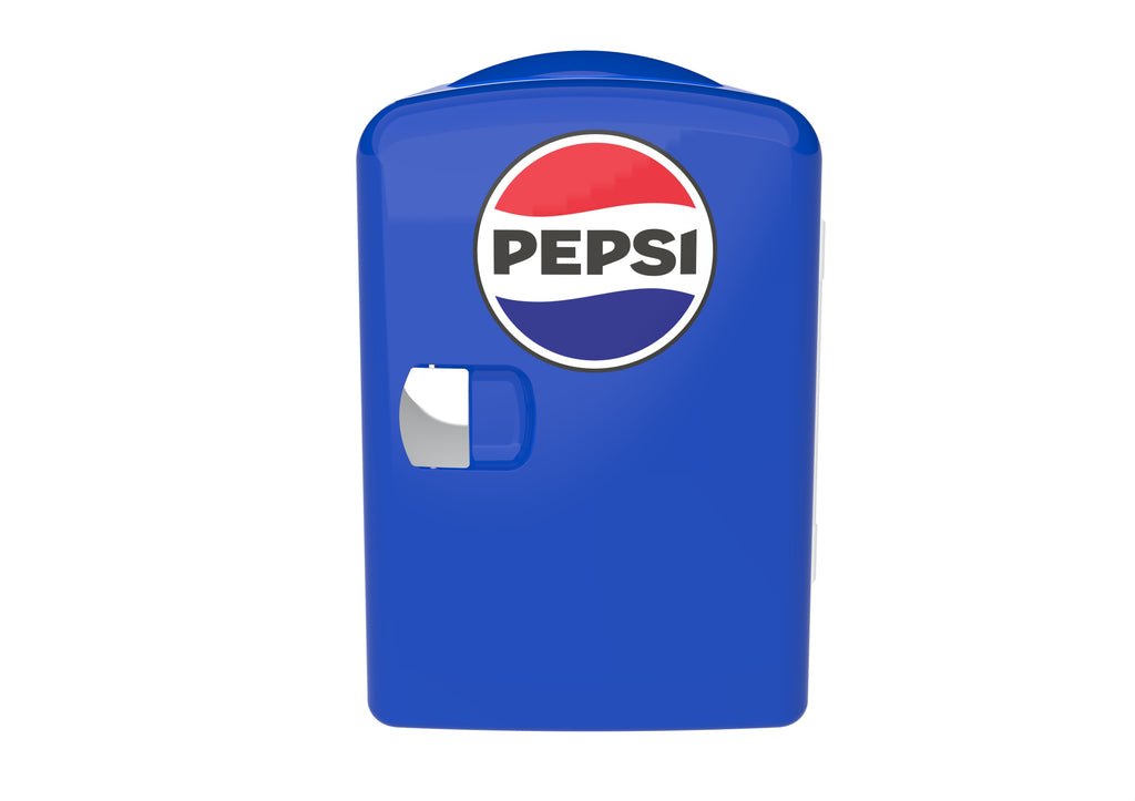 Pepsi, 6 Can/4 Liter Mini Personal Fridge Cooler, Blue