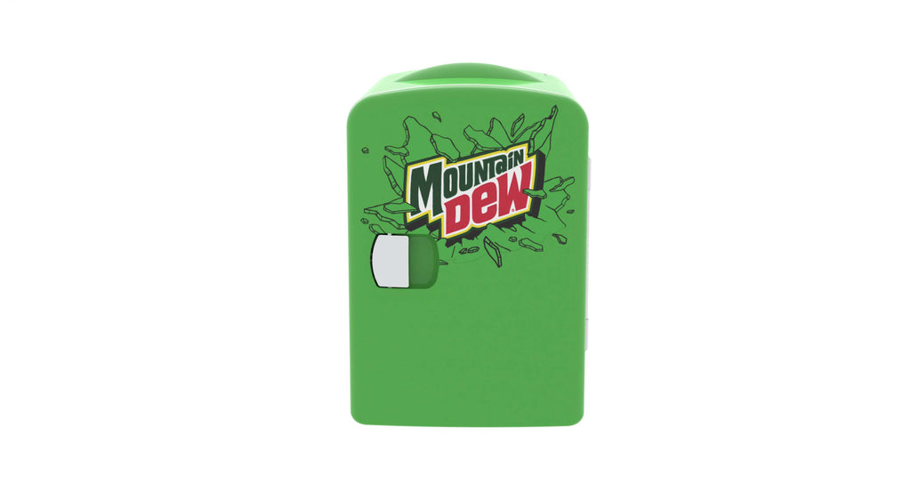 Mountain Dew, 6 Can/4 Liter Mini Personal Fridge Cooler, Green
