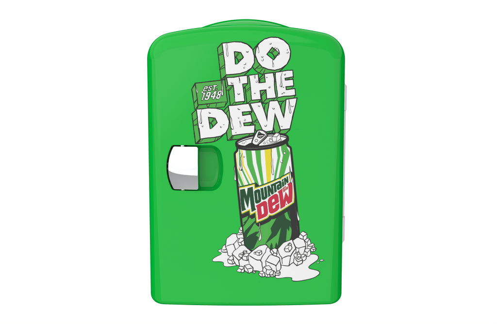 Mountain Dew, 6 Can/4 Liter Mini Personal Fridge Cooler, Green