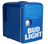 Bud Light, 6 Can/4 Liter Mini Personal Fridge Cooler, Blue