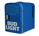 Bud Light, 6 Can/4 Liter Mini Personal Fridge Cooler, Blue
