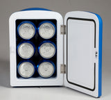 Bud Light, 6 Can/4 Liter Mini Personal Fridge Cooler, Blue