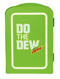Mountain Dew, 6 Can/4 Liter Mini Personal Fridge Cooler, With Light Up Door, Green