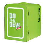 Mountain Dew, 6 Can/4 Liter Mini Personal Fridge Cooler, With Light Up Door, Green