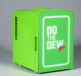 Mountain Dew, 6 Can/4 Liter Mini Personal Fridge Cooler, With Light Up Door, Green