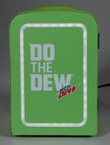Mountain Dew, 6 Can/4 Liter Mini Personal Fridge Cooler, With Light Up Door, Green