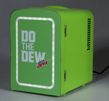 Mountain Dew, 6 Can/4 Liter Mini Personal Fridge Cooler, With Light Up Door, Green