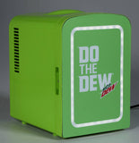 Mountain Dew, 6 Can/4 Liter Mini Personal Fridge Cooler, With Light Up Door, Green