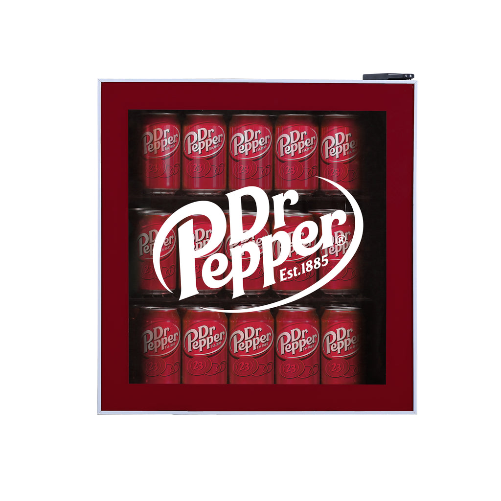 Dr. Pepper, 1.8 Cu. Ft. Glass Door Compact Refrigerator, Maroon