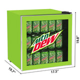 Mountain Dew, 1.8 Cu. Ft. Glass Door Compact Refrigerator, Green