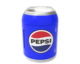 Pepsi, 6 Can/4 Liter Mini Personal Can Shaped Fridge Cooler, Blue