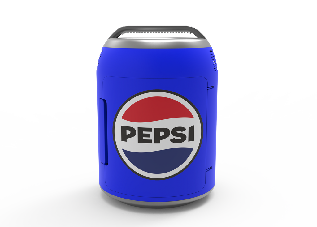 Pepsi, 6 Can/4 Liter Mini Personal Can Shaped Fridge Cooler, Blue