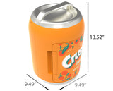 Orange Crush, 6 Can/4 Liter Mini Personal Can Shaped Fridge Cooler, Orange