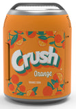 Orange Crush, 6 Can/4 Liter Mini Personal Can Shaped Fridge Cooler, Orange