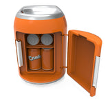 Orange Crush, 6 Can/4 Liter Mini Personal Can Shaped Fridge Cooler, Orange