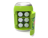 Mountain Dew, 6 Can/4 Liter Mini Personal Can Shaped Fridge Cooler, Green