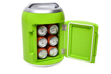 Mountain Dew, 6 Can/4 Liter Mini Personal Can Shaped Fridge Cooler, Green